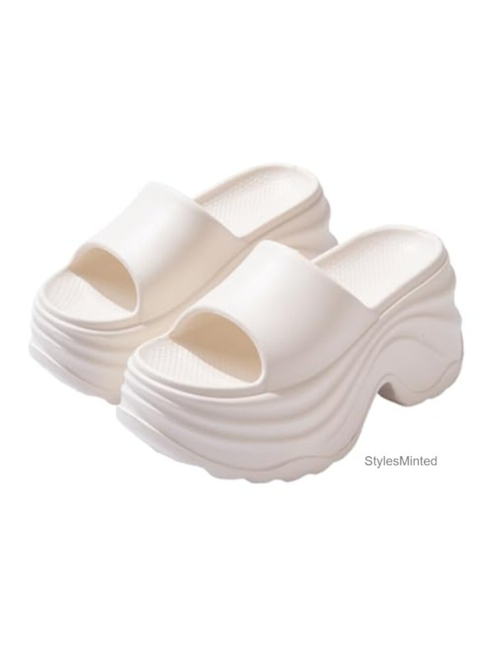 Women's EVA Platform Sandals, Open Toe Slip On Slippers, Anti-Slip Non-Slip,